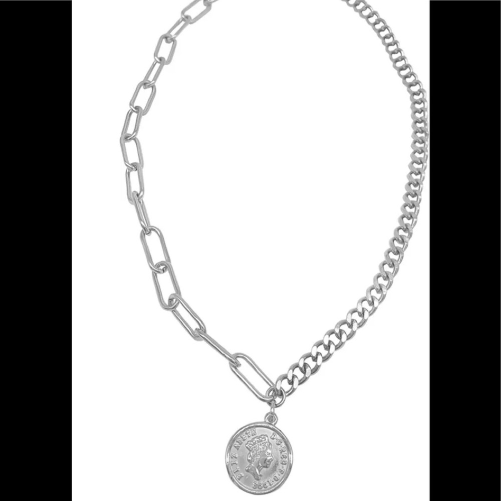 Mixed chain Coin Necklace
